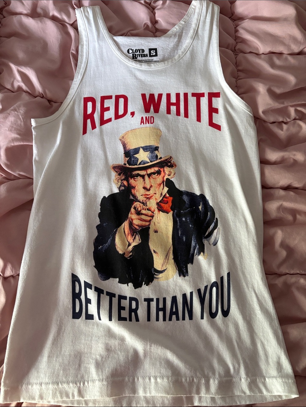 Cloyd Rivers 'Red, White and Better Than You' USA Uncle Sam Graphic Tank